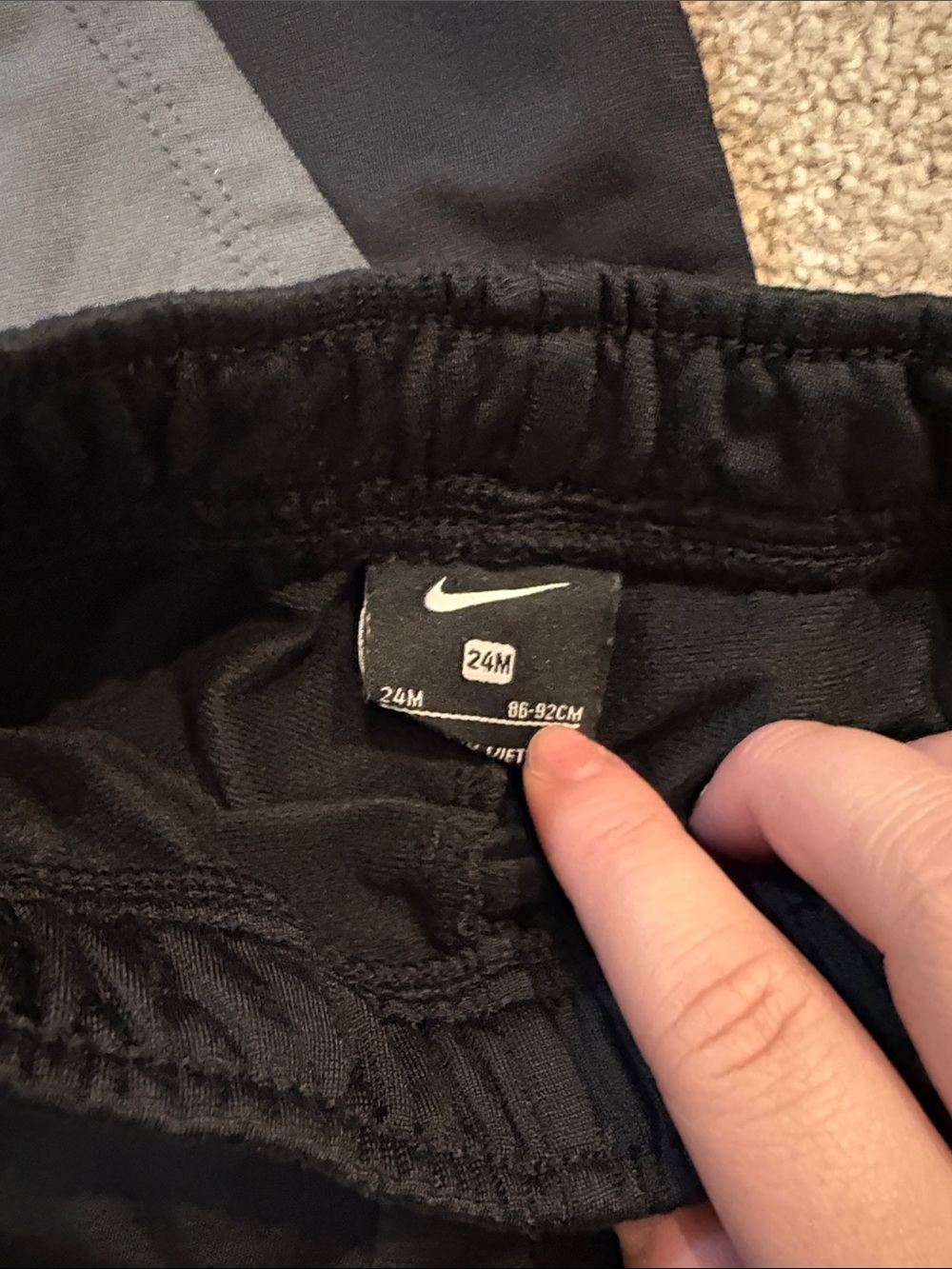 Nike Gray & Black Tracksuit with Neon Yellow Accents - Picture 3 of 4